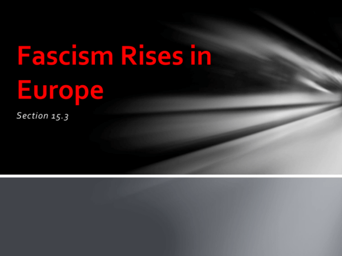 Fascism rises in europe answer key