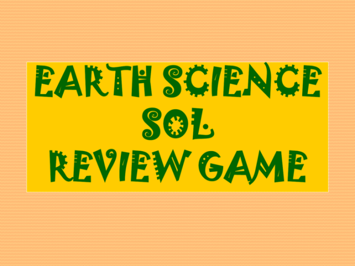 Review and practice for earth science sol