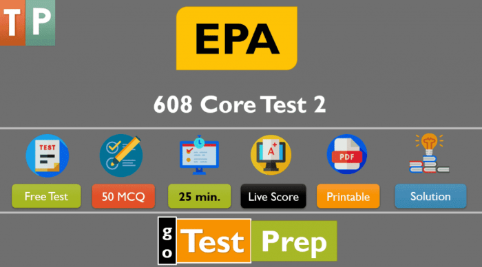 Epa certification practice test free