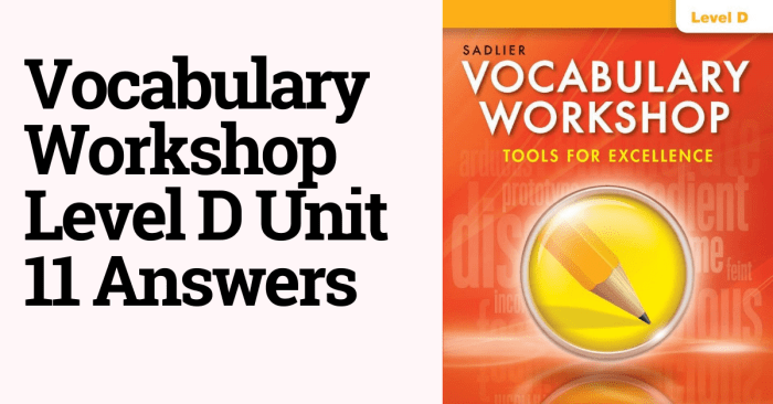 Vocabulary workshop level d answers