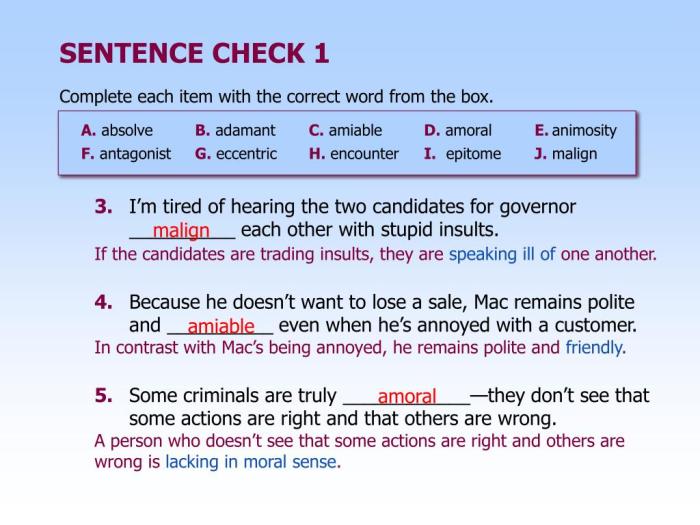 Chapter 13 sentence check 2 answer key